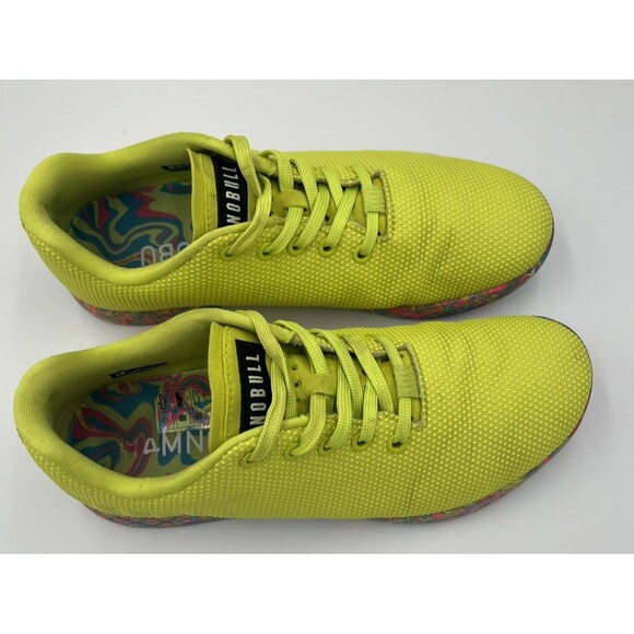 Nobull Unisex Men\'s 8.5 /Women\'s 10 Yellow Swirl Neon Glitch Trainer SuperFabric main image 10